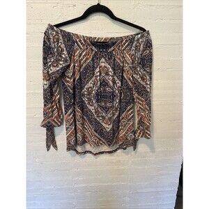 Western Rodeo Boho Festival Off-Shoulder Daniel Rainn Women's Maiella Top XS